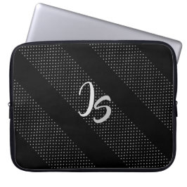 Elegant Gift med att anpassa Silver Monogram Laptop Fodral