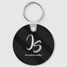 Elegant Gift med att anpassa Silver Monogram Nyckelring