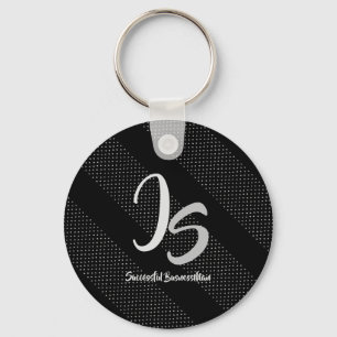 Elegant Gift med att anpassa Silver Monogram Nyckelring