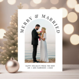 Elegant Gift med och Merry Arch-foto jul Julkort