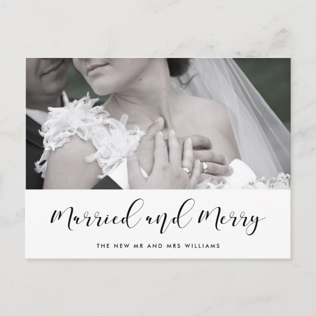 Elegant Gift och Merry jul Vykort (Framsida)