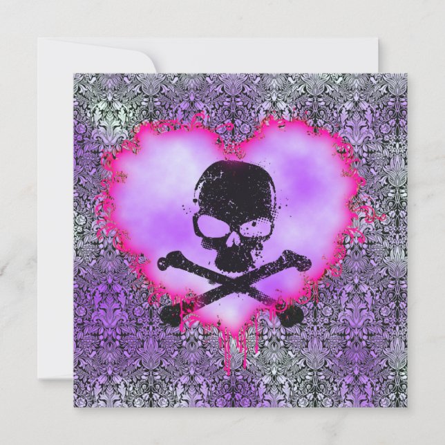 Elegant Gift Söta 16-års Gothic Födelsedagsinbjuda Inbjudningar (Framsida)