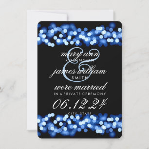 Elegant Giftermål / Elopement Blue Hollywood Glam Meddelande
