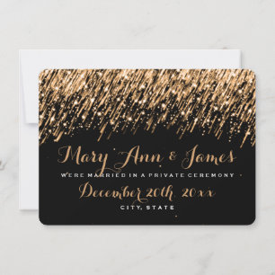 Elegant Giftermål Elopement Falling Stars Guld Meddelande