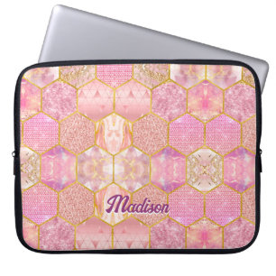 Elegant giftig faux Glitter ro guld Laptop Fodral