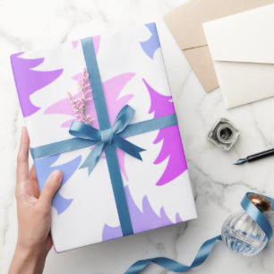 Elegant gigantiskt färgad Julgran mönster Presentpapper