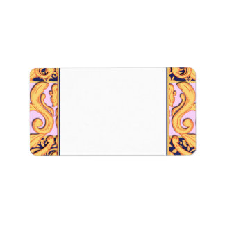Elegant Giled Damask Labels for Finare Tillfälle Adressetikett