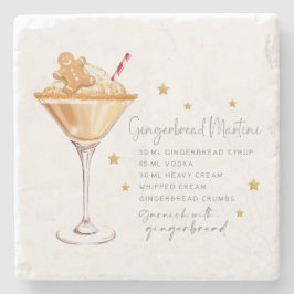 Elegant Gingerbröd Martini Recipe Vit jul Stenunderlägg