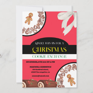 elegant Gingerbröds-rubel-christmas-cookie-utbyte Inbjudningar