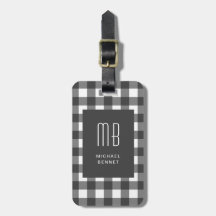 Elegant Gingham Monogram