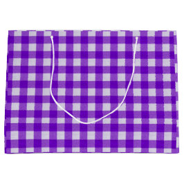 Elegant Gingham Tartan Play Lila Gift Bag