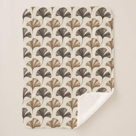 Elegant Ginkgo Leaf Pattern in Neutral Tones