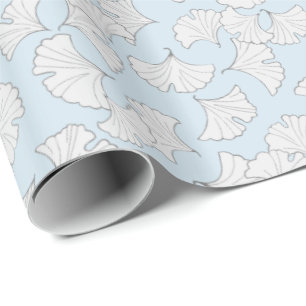 Elegant-ginkgo-löv med anpassningsbarnas bakgrund presentpapper