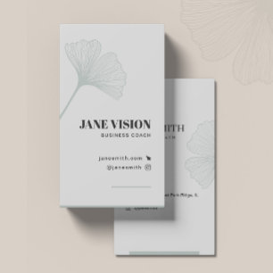 Elegant Ginkgo Löv minimalistiskt Affärskort Visitkort