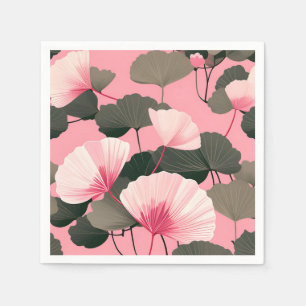 Elegant Ginkgo Löv Mönster Pappersservett
