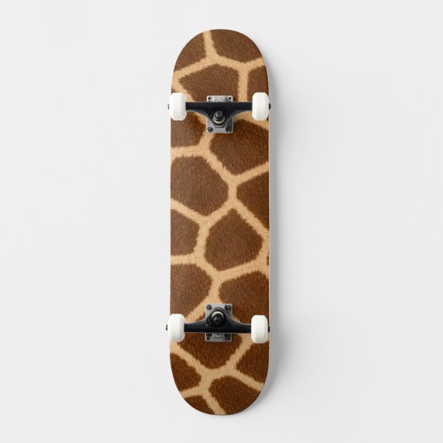 Elegant Giraff Mönster Stylish Unik Skateboard (Framsida)