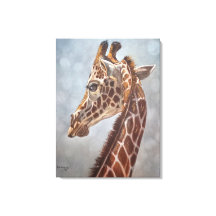 Elegant Giraff Porträtt Målning Stor