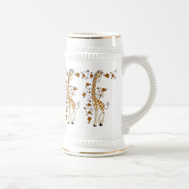 Elegant giraffguld- och vitölstein sejdel