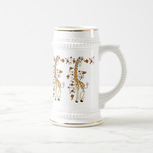 Elegant giraffguld- och vitölstein sejdel