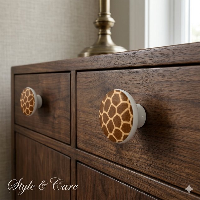 Elegant Giraffmönster Unik Stilfull Knopp (Elegant Giraffe Pattern Unique Stylish Ceramic Knob)