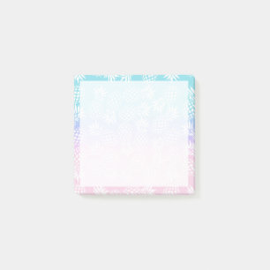 Elegant Girgradient ananas Mönster färglöst Post-it Block