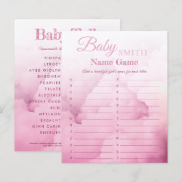 Elegant Girl Baby Shower Namn och unscramble-spel