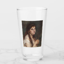 Elegant Girl with Folded Händer (Vintage Art) Glaskopp