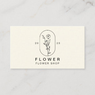 Elegant Girly Flower Florist Blommigt Visitkort