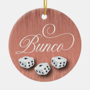 Elegant Girly Gnistra Dice Bunco Julgransprydnad Keramik