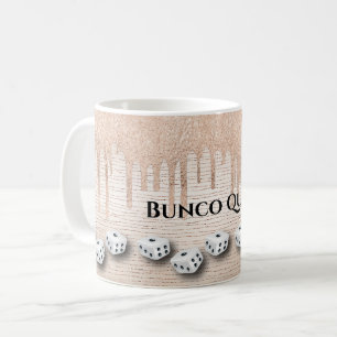 Elegant Girly Gnistra Dice Bunco Monogram Kaffemugg