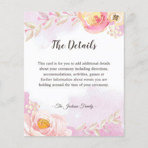 Elegant Girly Rosa Guld Ro Garden Details Flyer