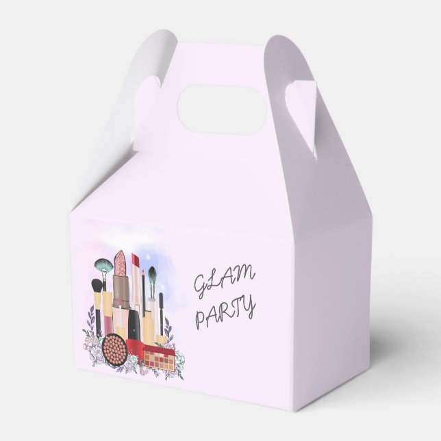 Elegant  Girly Rosa Makeup Artist Glamor Presentaskar (Framsidan Sidan)