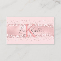Elegant Girly Rosa Monogram