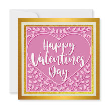 Elegant Glad Alla hjärtans dag | Guld och Rosa