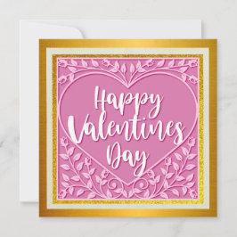 Elegant Glad Alla hjärtans dag | Guld och Rosa