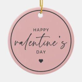 Elegant Glad Alla hjärtans dag  Rosa Julgransprydnad Keramik