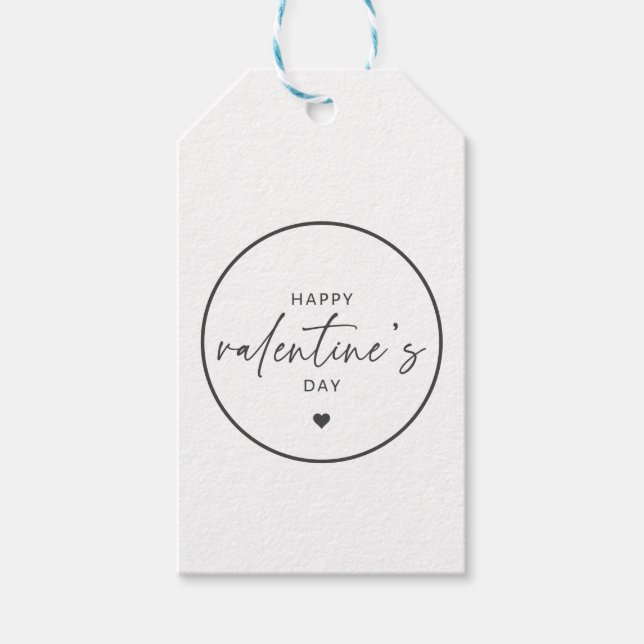 Elegant Glad Alla hjärtans dag-skripttypografi Presentetikett (Framsidan)