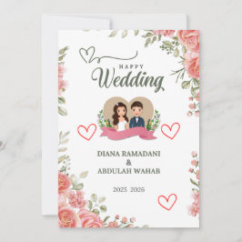 Elegant Glad Bröllopsinbjudan – Fira Din Spara Datumet