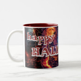 Elegant Glad Halloween Spökhus Två-Tonad Mugg