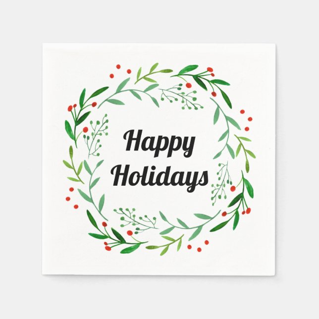 Elegant Glad helg julklapp andedräkt Pappersservett (Framsidan)