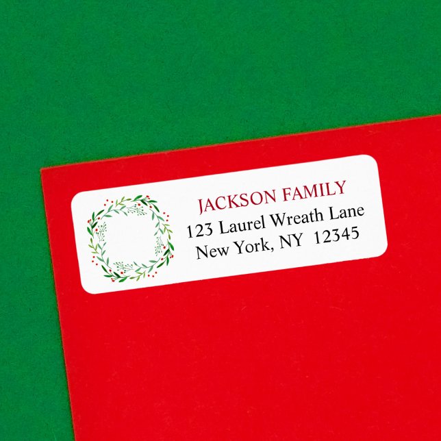 Elegant Glad helg julklapp andedräkt Returadress Etikett (Skapare uppladdad)