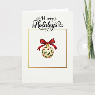 Elegant Glad helg Ornament Card Kort