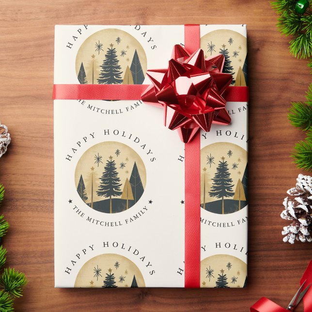 Elegant GLAD HELG Warm Guld Gräs skogen i Presentpapper (Skapare uppladdad)