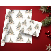Elegant Glad Jul Gran Guld Minimalistisk