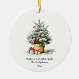Elegant Glad Jul Gran Julgransprydnad Keramik