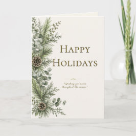 Elegant Glad Jul-kort | Winter Botanica Kort