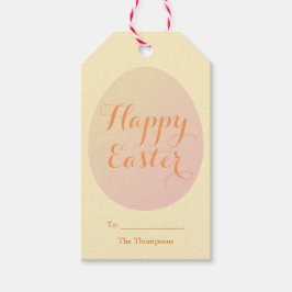 Elegant Glad påsk, färgade ägg, mjuk Gult Presentetikett