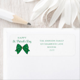 Elegant Glad St. Patrick's Day-adress Returadress Etikett