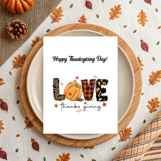 Elegant Glad Thanksgiving Day  Vykort (Elegant Happy Thanksgiving Day Postcard)