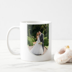 Elegant Gladare Tillsammans Gröna Blad Tema Kaffemugg